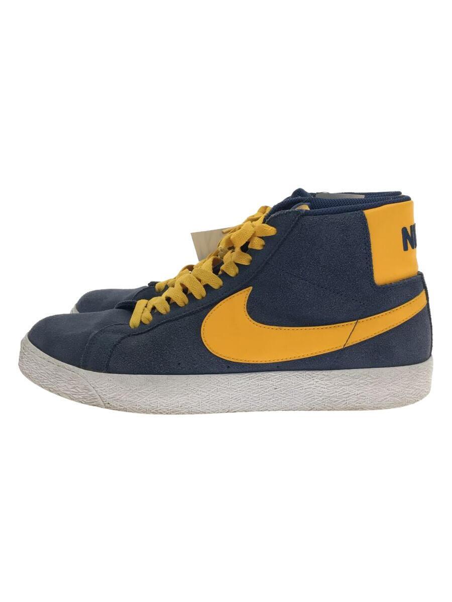 NIKE SB◆ハイカットスニーカー/ZOOM BLAZER MID/28cm/ネイビー/スウェード/864349-402