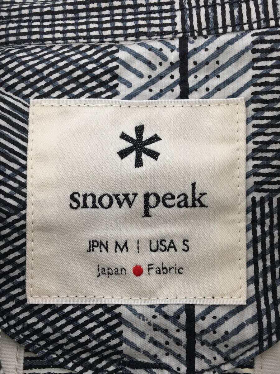 snow peak◆コート/M/コットン/NVY/総柄/JK-20SU118