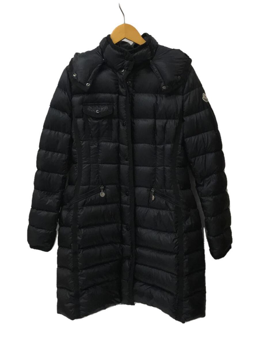 人気No.1 MONCLER◇HERMINE/ダウンコート/4/ナイロン/BLK/無地/132-093