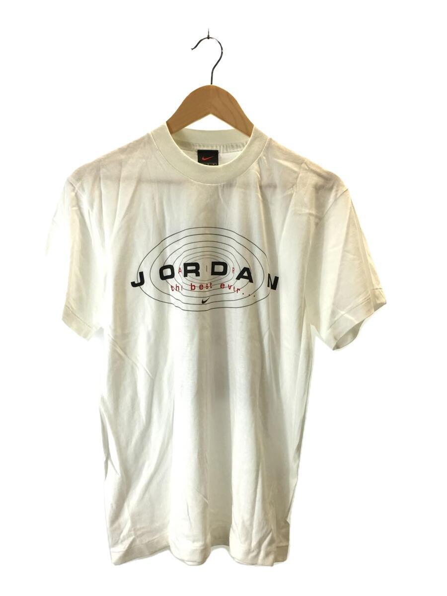 NIKE◆Tシャツ/M/コットン/WHT/AIR JORDAN/THE BEST EVER/90s