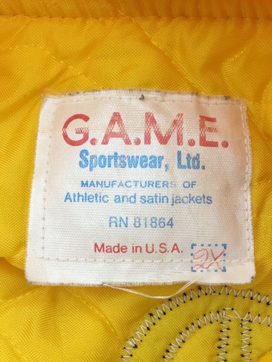 game sportswear/スタジャン/XL/ナイロン/YLW_画像3