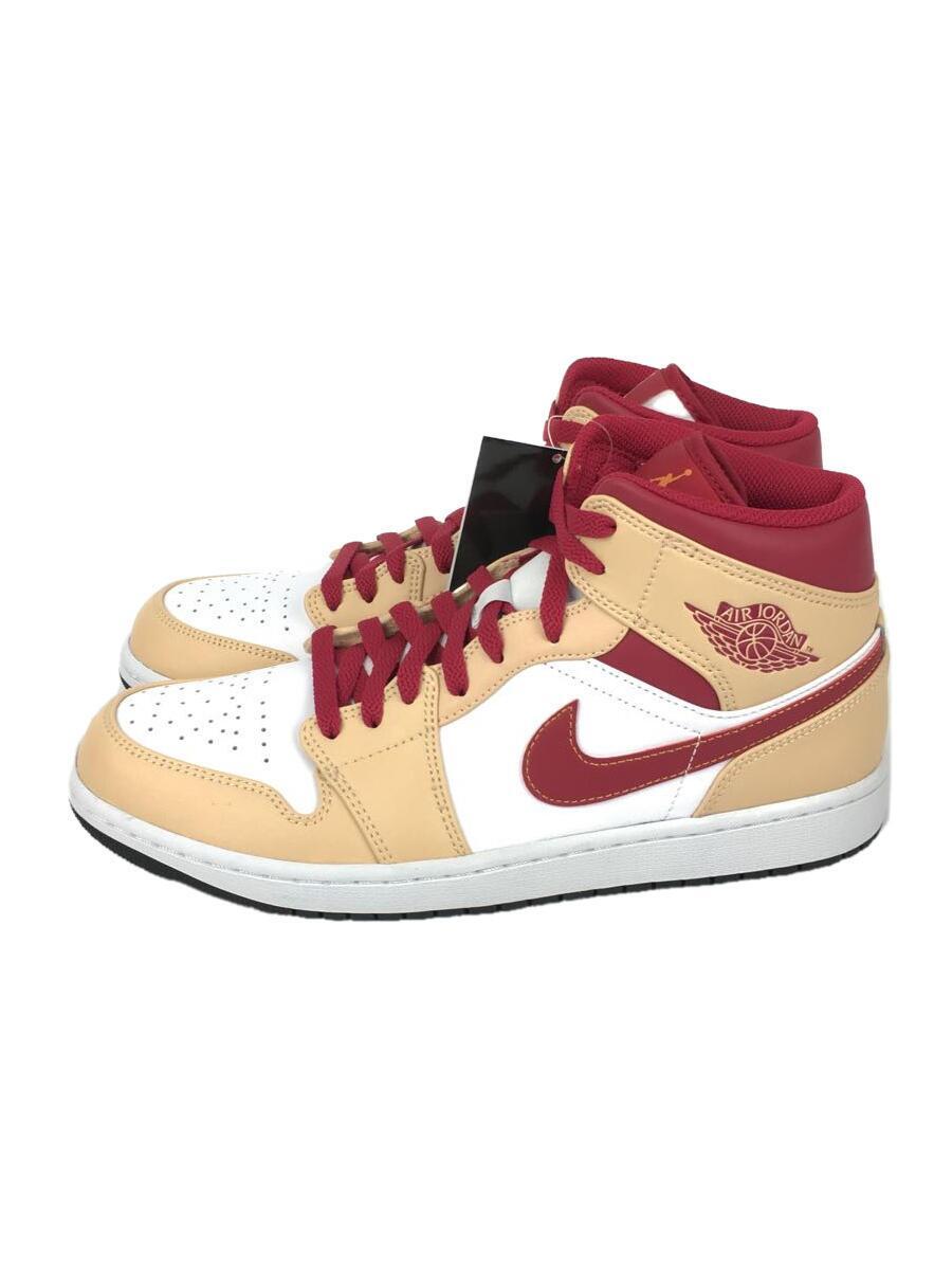 NIKE◆AIR JORDAN 1 MID_エアジョーダン 1 ミッド/28.5cm/BEG