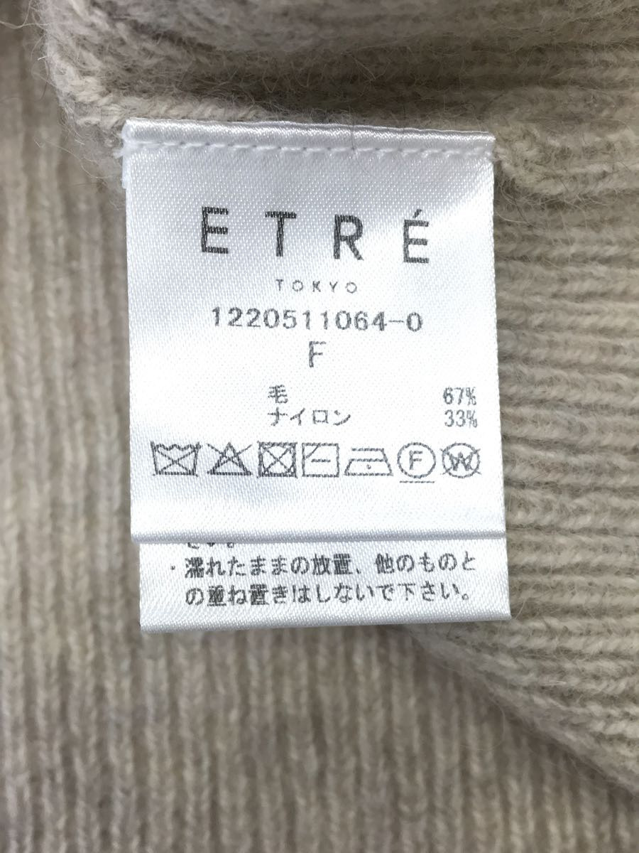 ETRE TOKYO◆ケープレイヤードニット/1220511064/FREE/ウール/ベージュ/22AW_画像4