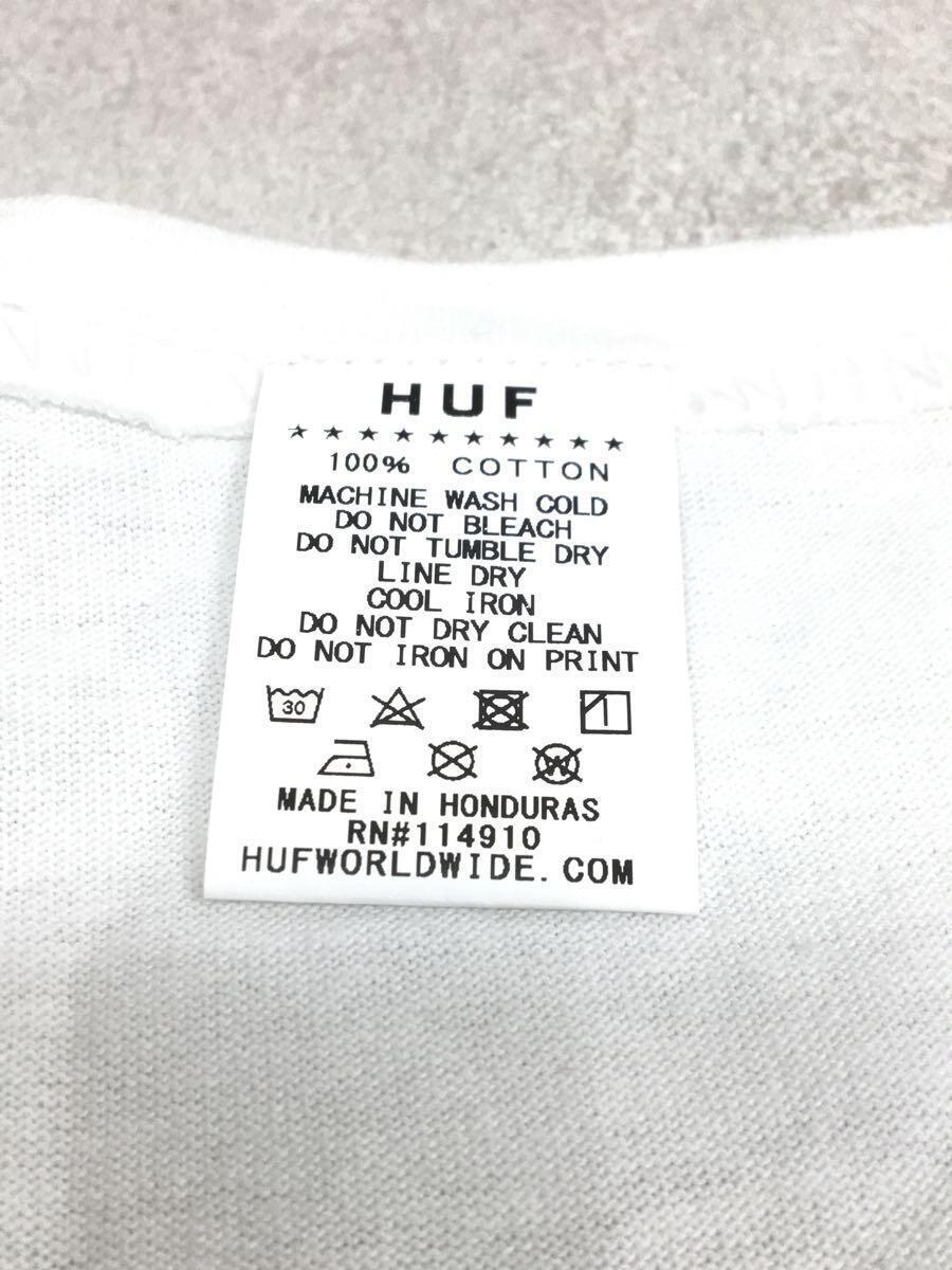 HUF◆Tシャツ/L/コットン/WHT/無地/21MTS80070_画像4