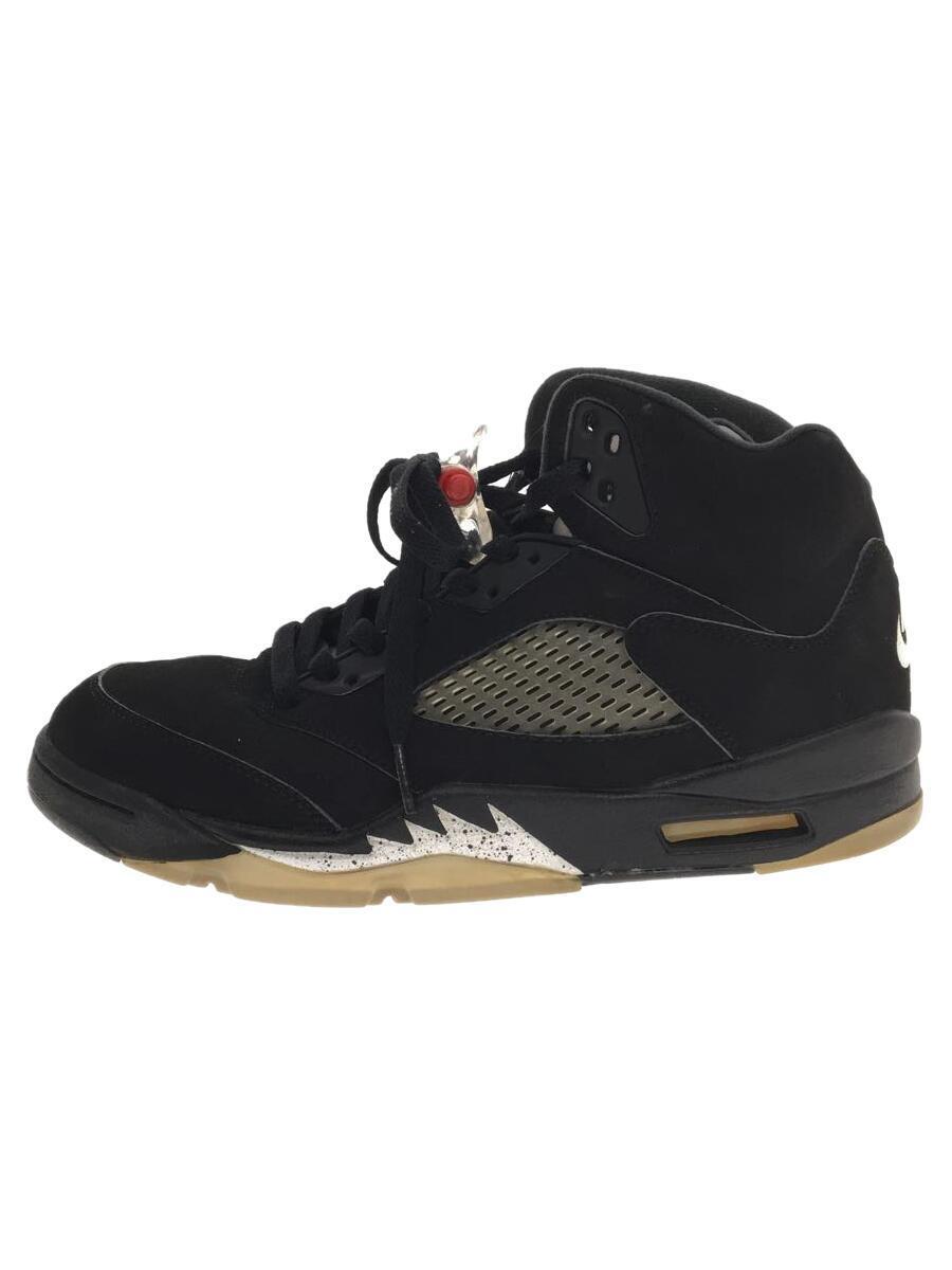 NIKE◆AIR JORDAN 5 RETRO OG/エアジョーダンレトロ/ブラック/845035-003/26.5cm/B