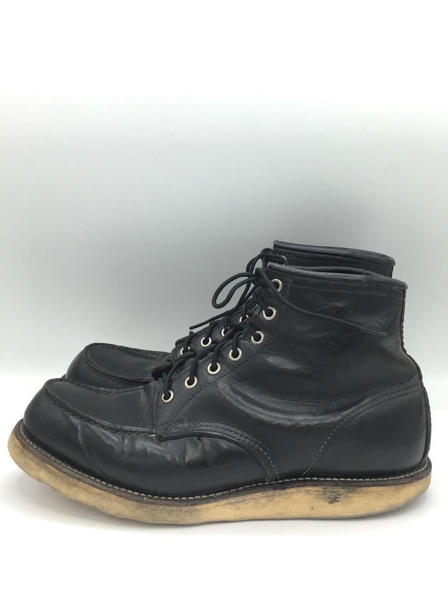 RED WING◆レースアップブーツ/US9.5/BLK/レザー_画像1