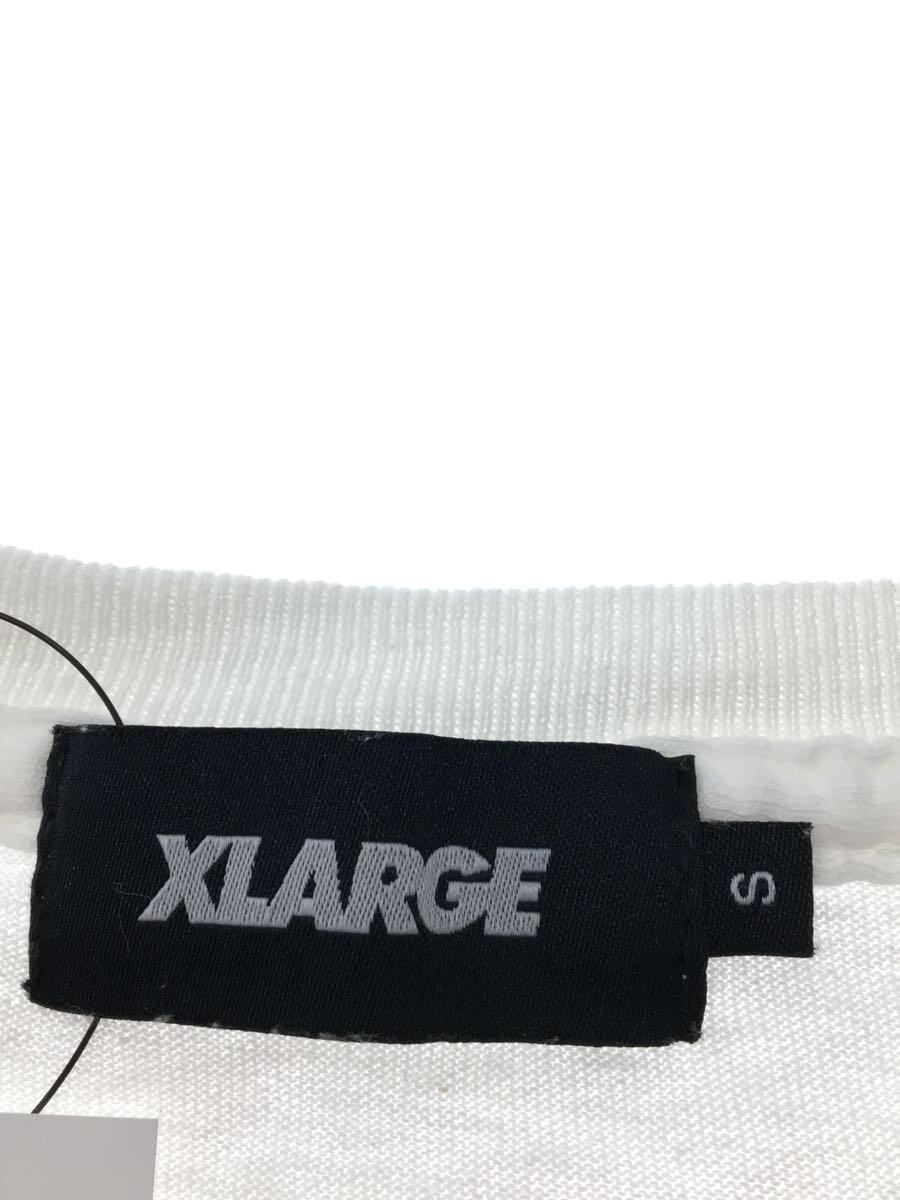 X-LARGE◆Tシャツ/S/コットン/WHT/プリント/01198105/プリントひび割れ有_画像3