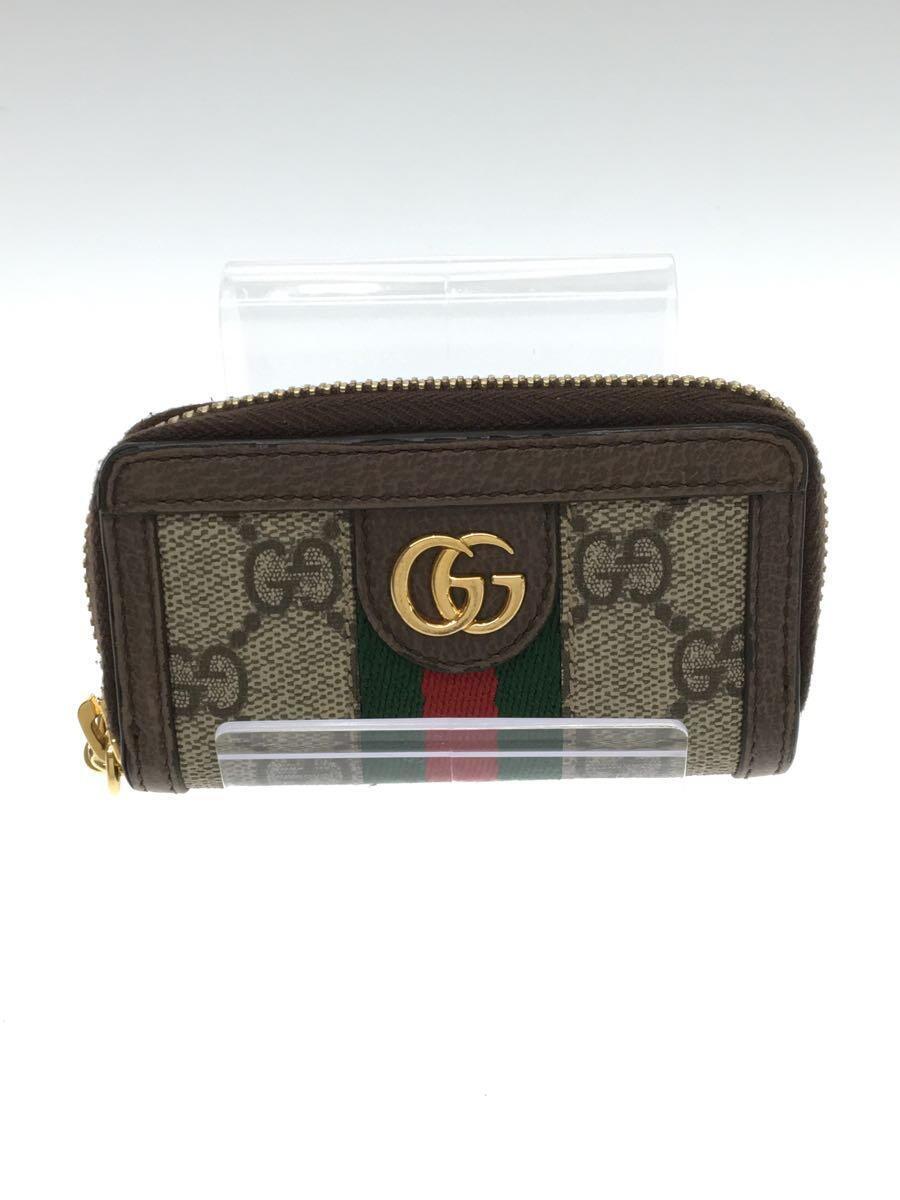 GUCCI◆コインケース/-/BRW/総柄/メンズ/523157 493075/オフィディア/角擦れ