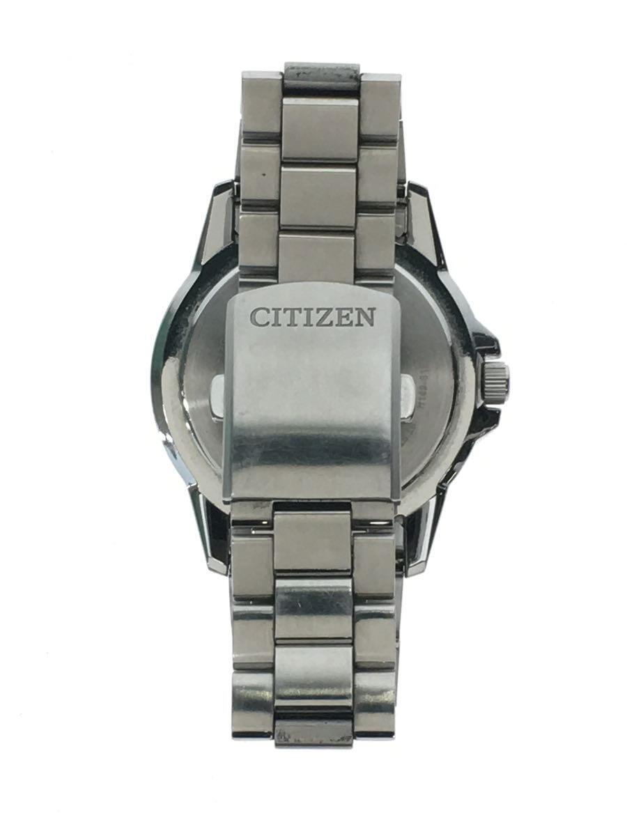 CITIZEN◆ソーラー腕時計/アナログ/ステンレス/ホワイト/SLV/SS/H149-S104858_画像5