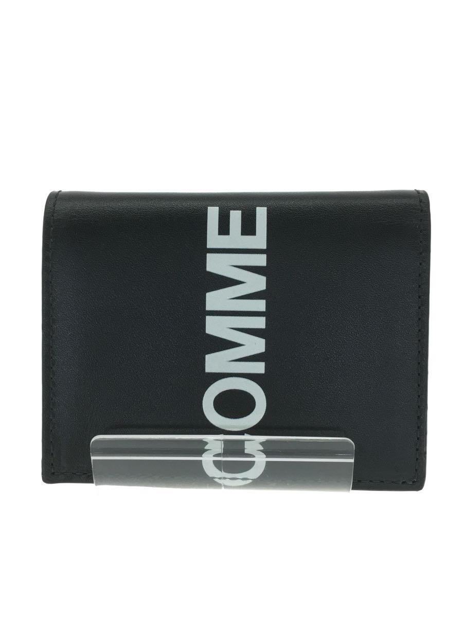 COMME des GARCONS◆HUGE LOGO WALLET/レザー/BLK/メンズ/SA0641HL_画像2