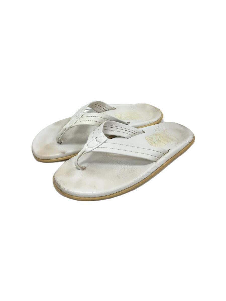 ISLAND Slipper◆アイスランドスリッパ/サンダル/UK8/WHT/レザー_画像1