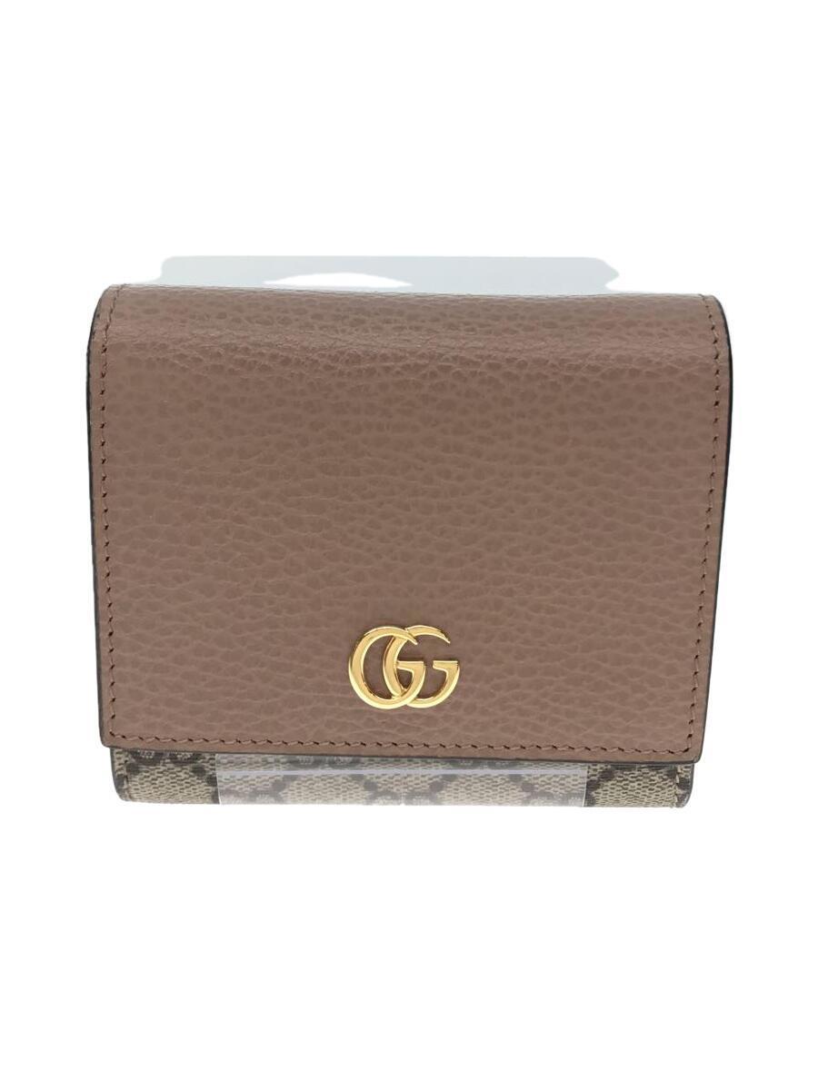 GUCCI◆2つ折り財布/ダブルGウォレット/ダスティピンク/レディース/598587-17WAG-5788