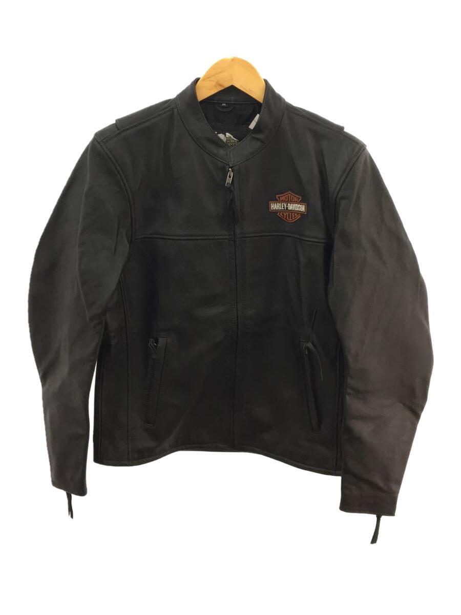 HARLEY DAVIDSON◆Casual Leather Jacket/シングルライダース/M/レザー/BLK/無地/98112-07