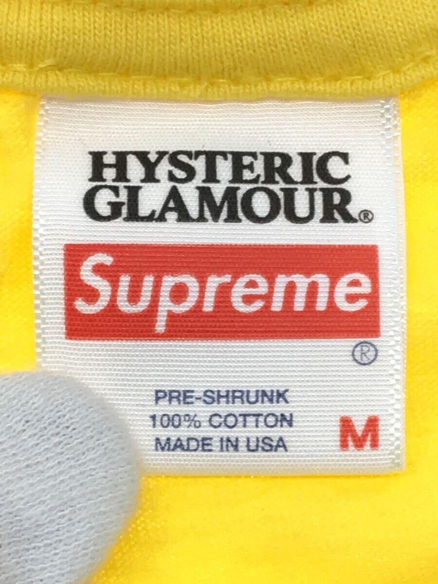 Supreme◆21SS/Hysteric Glamour L/S Tee/長袖Tシャツ/M/コットン/YLW/プリント
