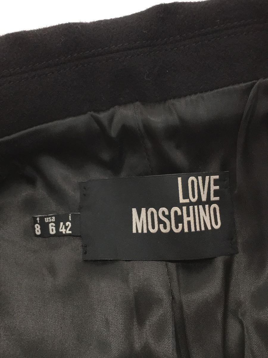 LOVE MOSCHINO◆コート/42/ウール/BLK_画像3