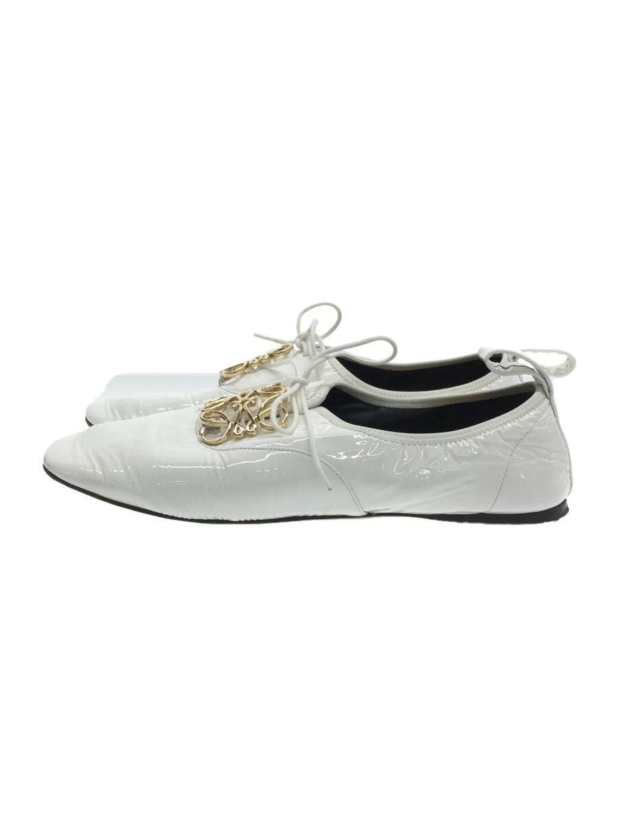 LOEWE◇アナグラム/パテント/シューズ/39/WHT レディースシューズ LOEWE◇アナグラム/パテント/シューズ/39/WHT レディースシューズ