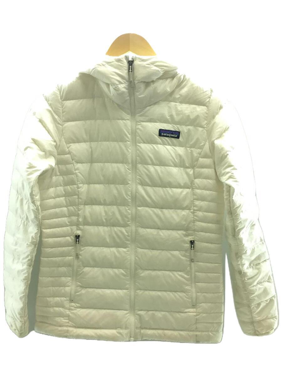 patagonia*Sweater Hoody/ down jacket /XS/ cotton /WHT/84711