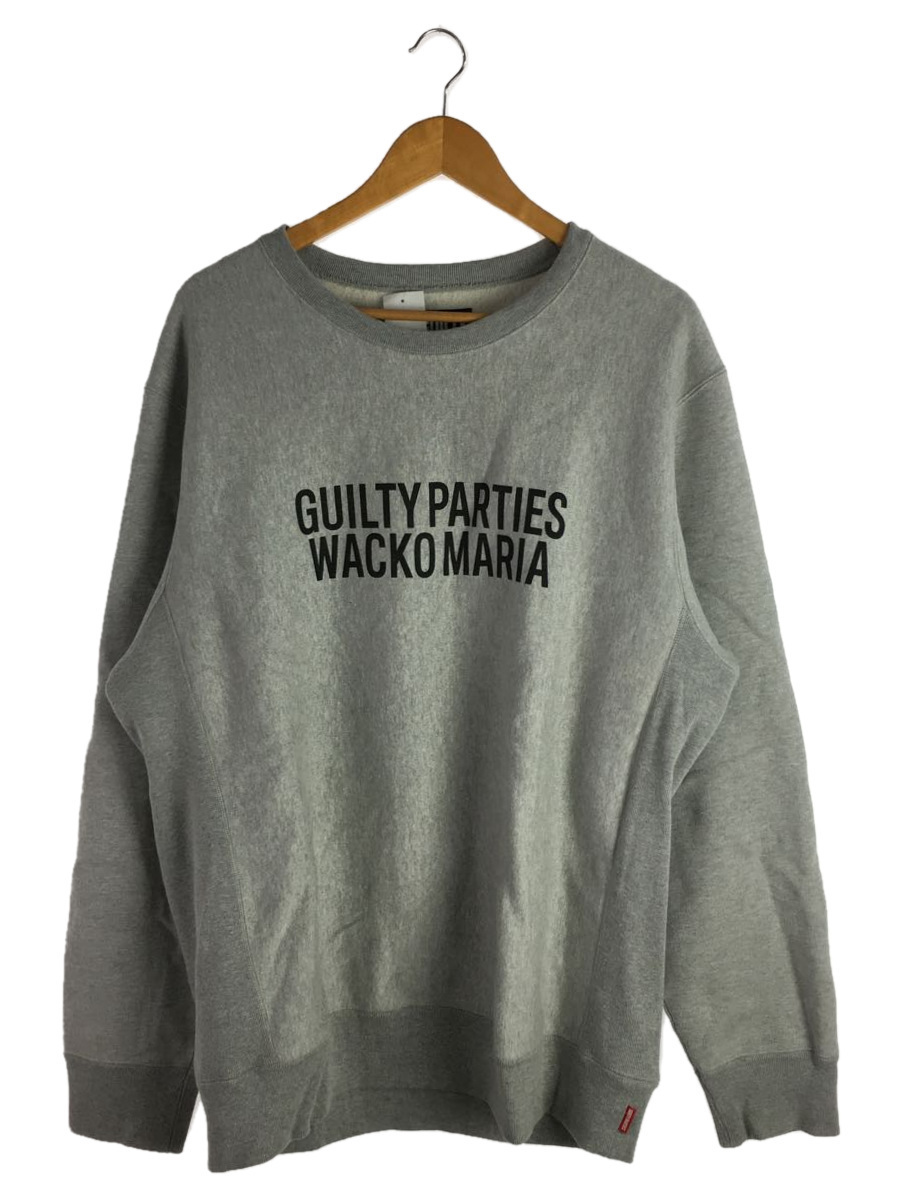 WACKO MARIA◆スウェット/XL/コットン/GRY/プリント/23SSE-WMC-SS02/袖口汚れ有