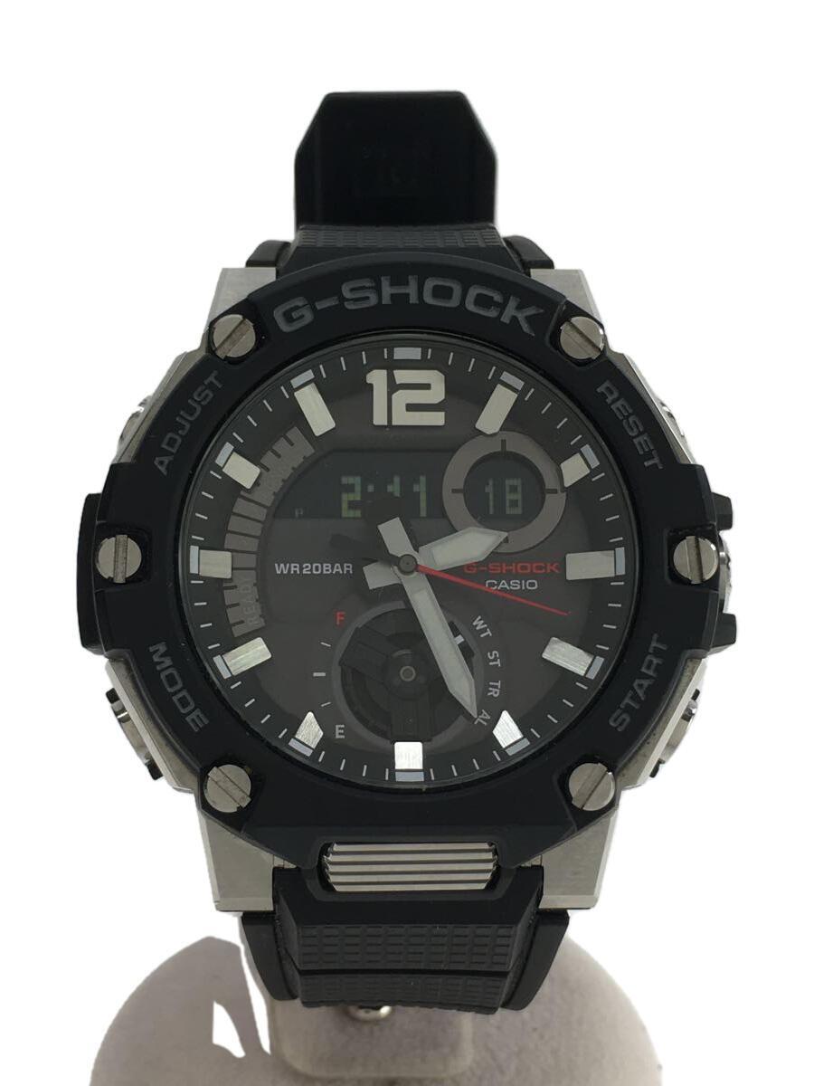 CASIO◆【美品】G-SHOCK G-STEEL ソーラー腕時計(GST-B300-1ADR)//BLK