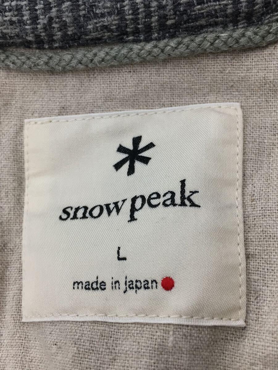 snow peak◆コート/L/シルク/GRY/総柄/JK-20AU11604EC/Cotton Silk Jacquard Coat_画像3