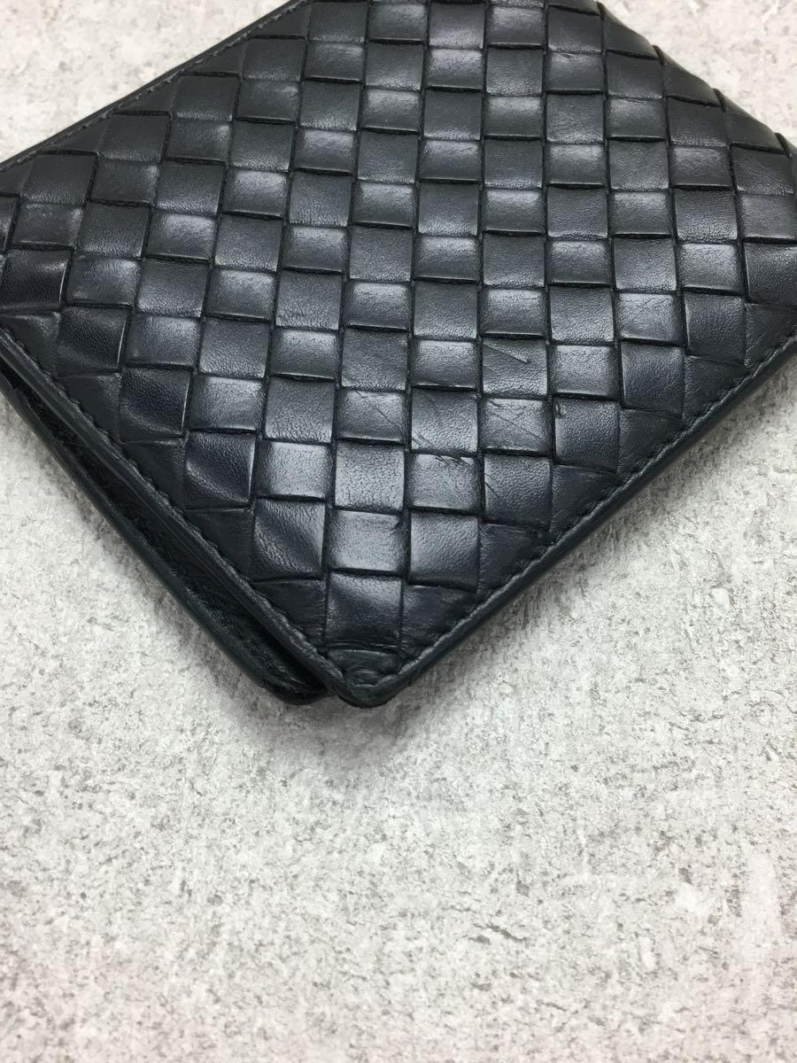 BOTTEGA VENETA◆2つ折り財布/レザー/BLK/無地/メンズ_画像6