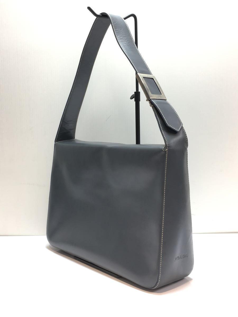 PRADA◆ショルダーバッグ/-/GRY/無地_画像2