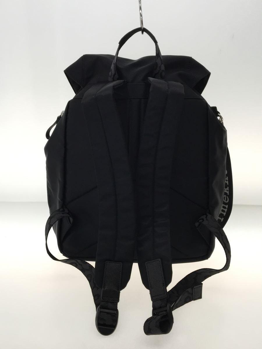 marimekko◆Everything Backpack L Solid/リュック/ポリエステル/ブラック