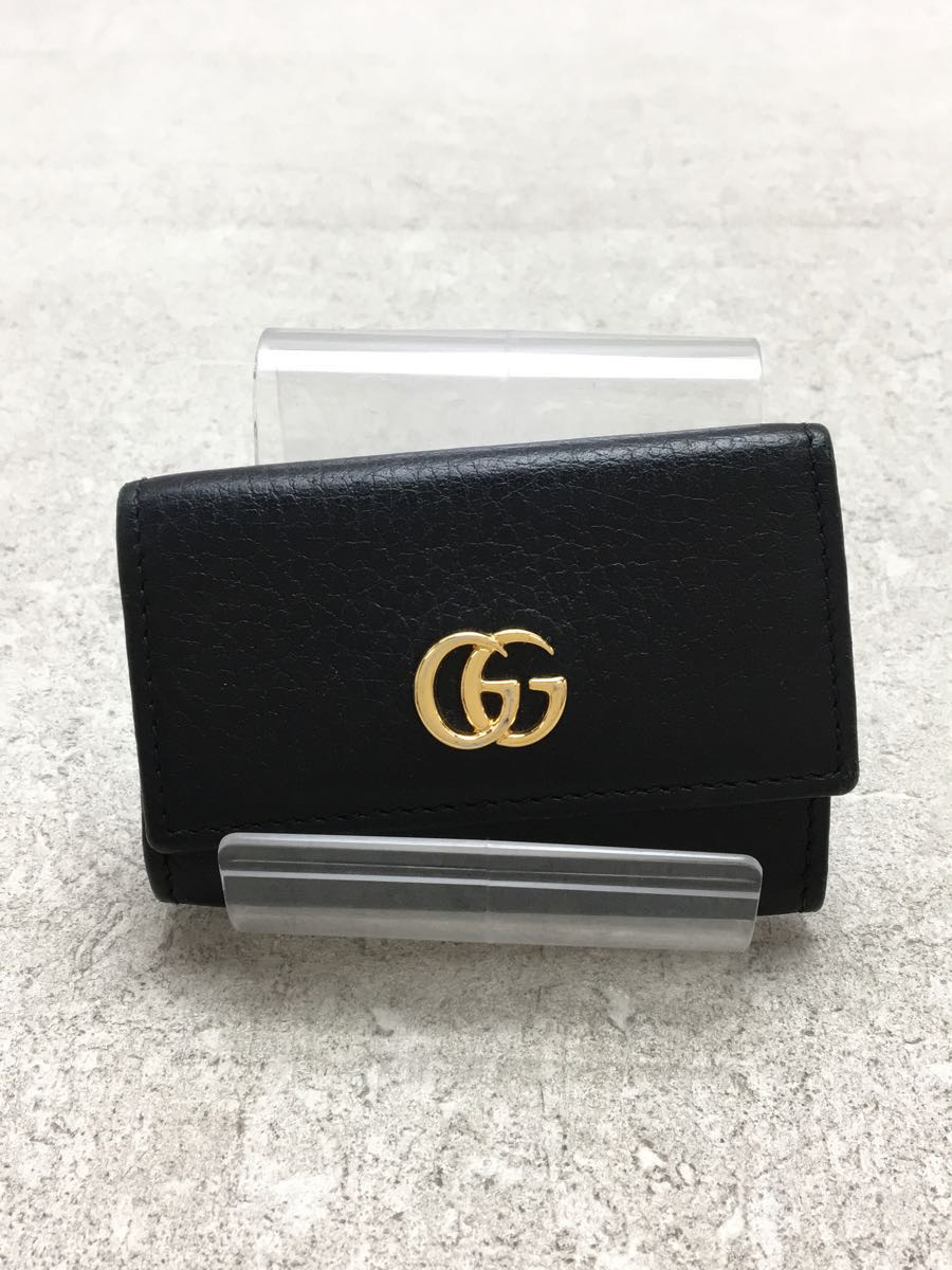 レビューで送料無料】 GUCCI◇キーケース/レザー/BLK/メンズ/内側汚れ