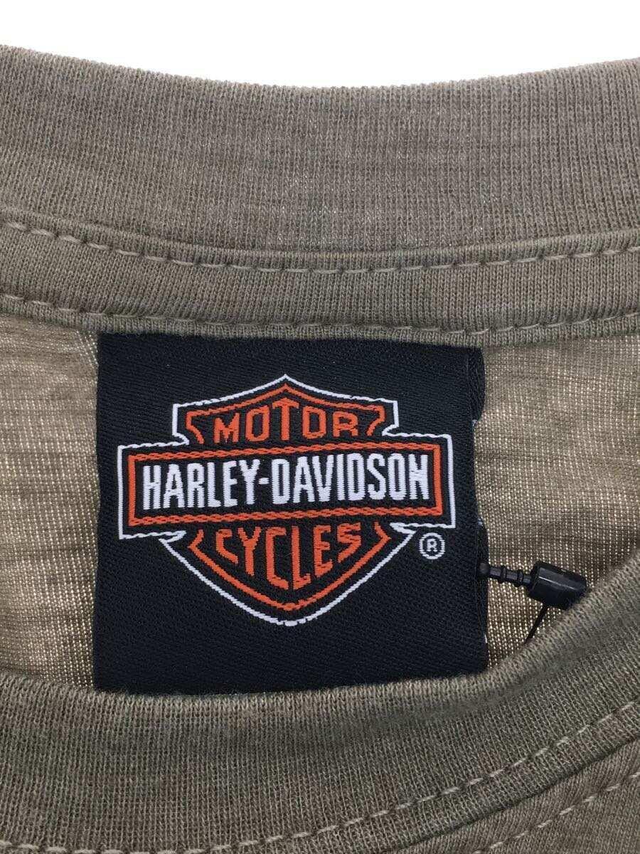 HARLEY DAVIDSON◆Tシャツ/S/コットン/KHK/プリント_画像3