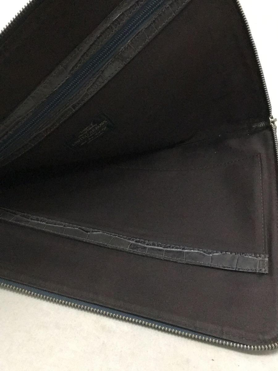 UNITED ARROWS* bag / leather /GRY/ plain 