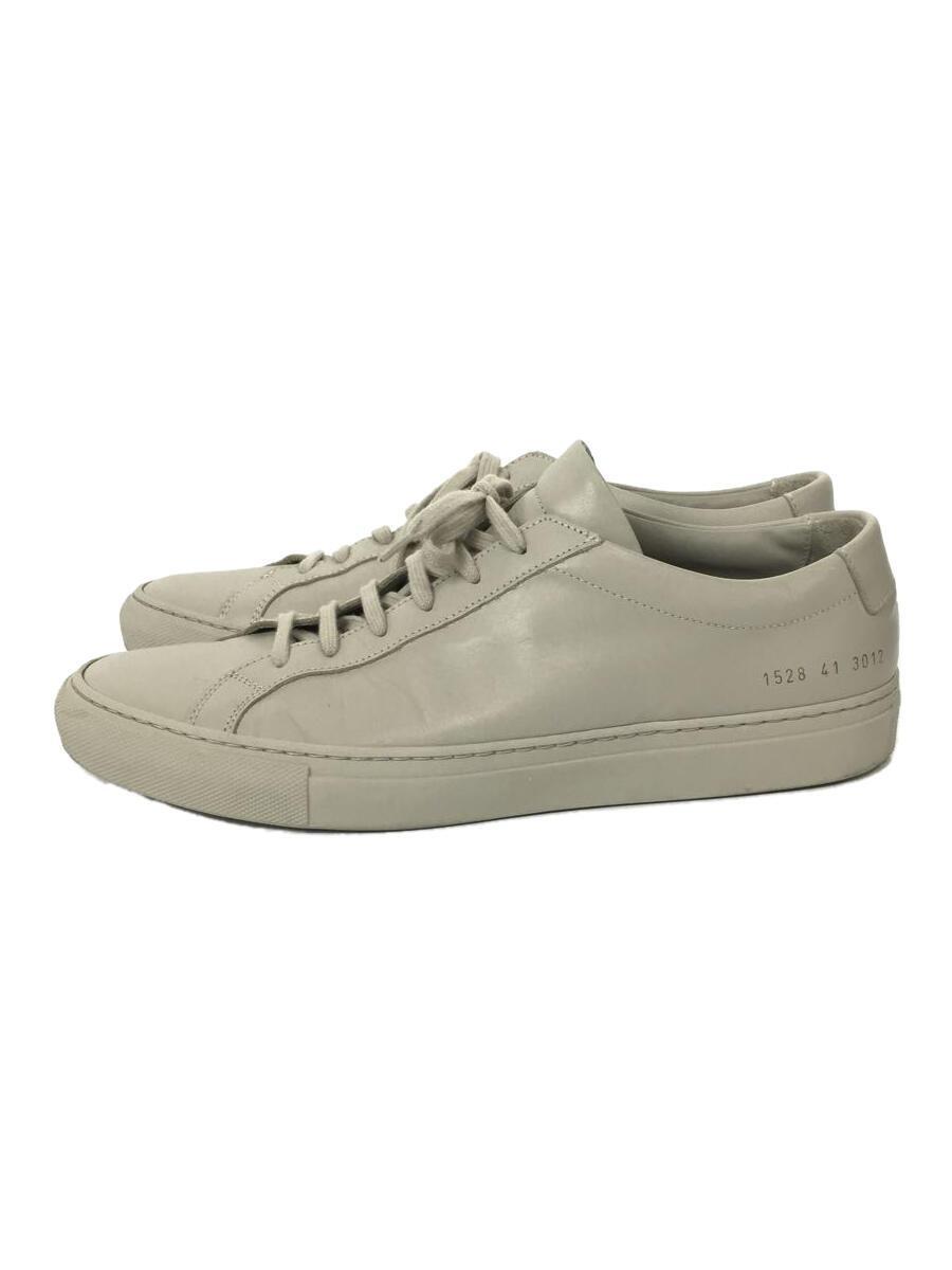 COMMON PROJECTS◆ローカットスニーカー/41/GRY/レザー/ソール汚れ