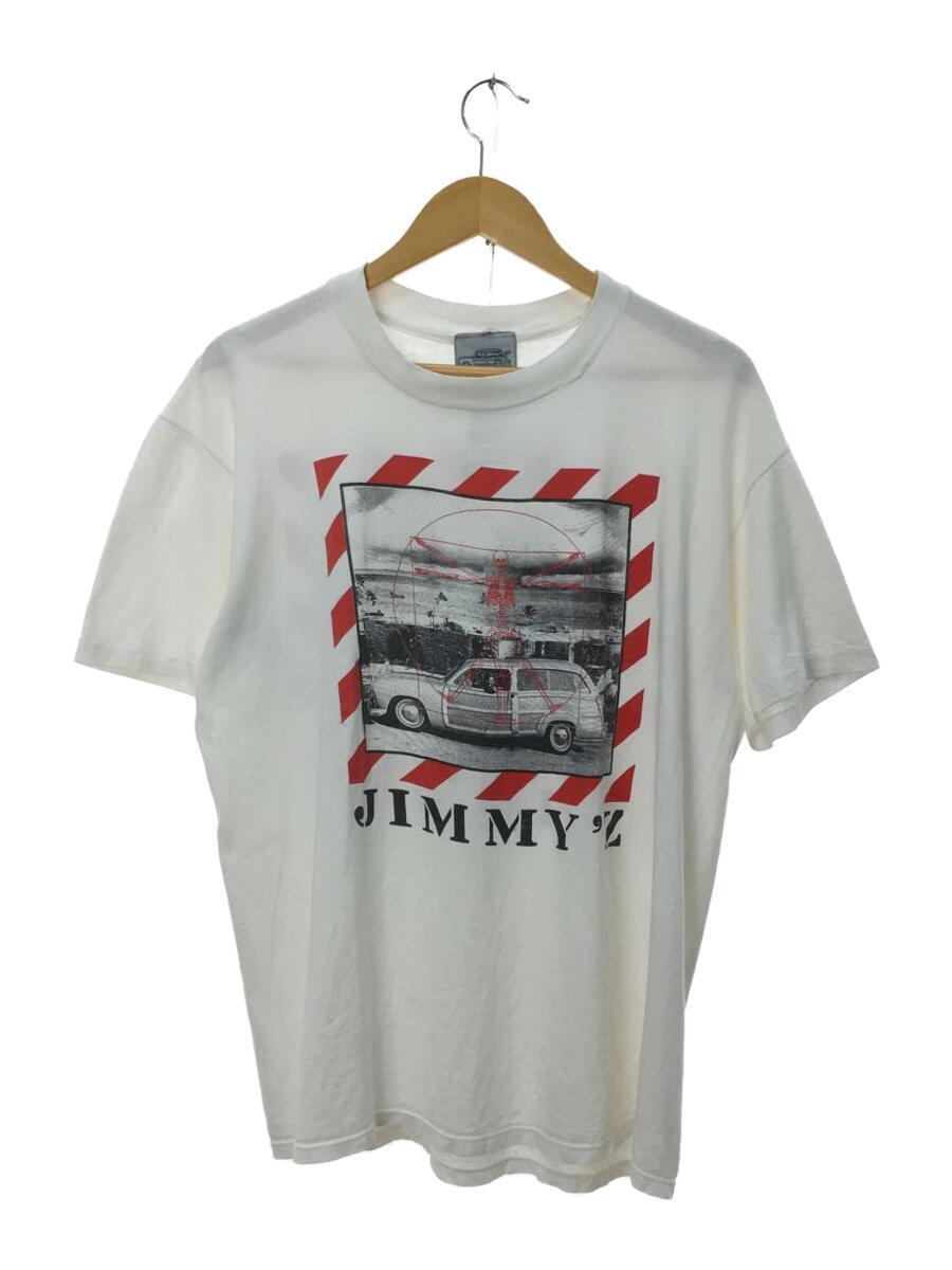 JIMMY’Z◆JIMMYZ/解剖図/横乗りTシャツ/L/コットン/WHT