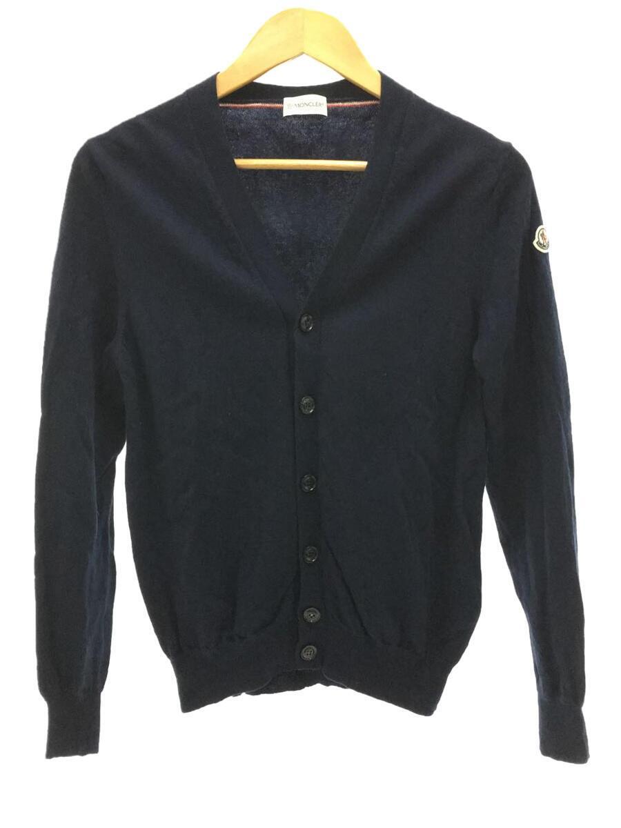 MONCLER◆MAGLIONE TRICOT CARDIGAN/S/ウール/NVY/無地/D20919418300 969B4