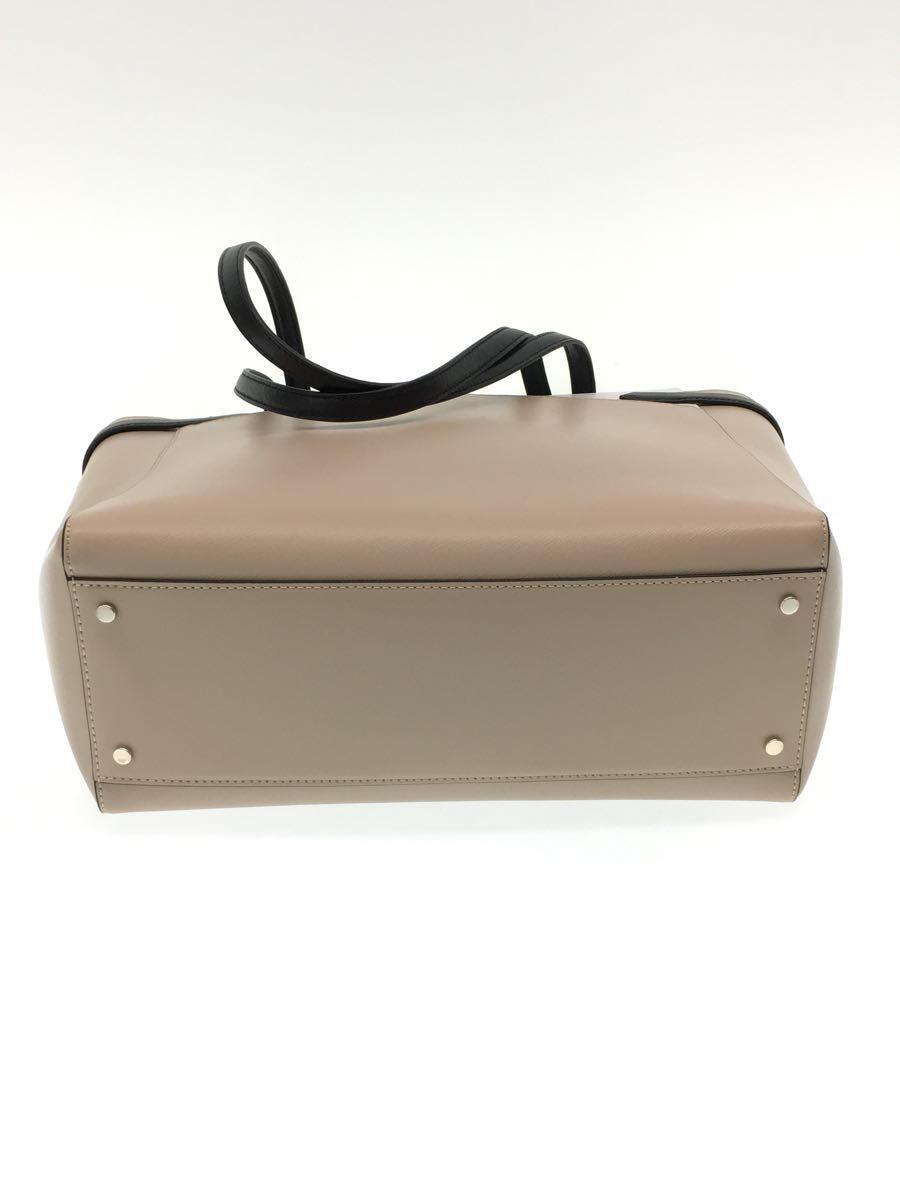 kate spade new york◆トートバッグ/PVC/BEG/無地/D411_画像4