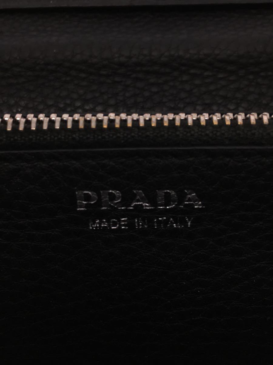 PRADA◆長財布/レザー/BLK/メンズ_画像3