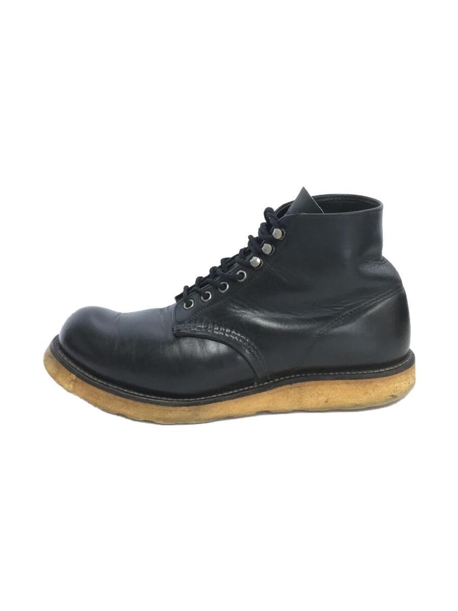 RED WING◆レースアップブーツ/US9/BLK/レザー/43405