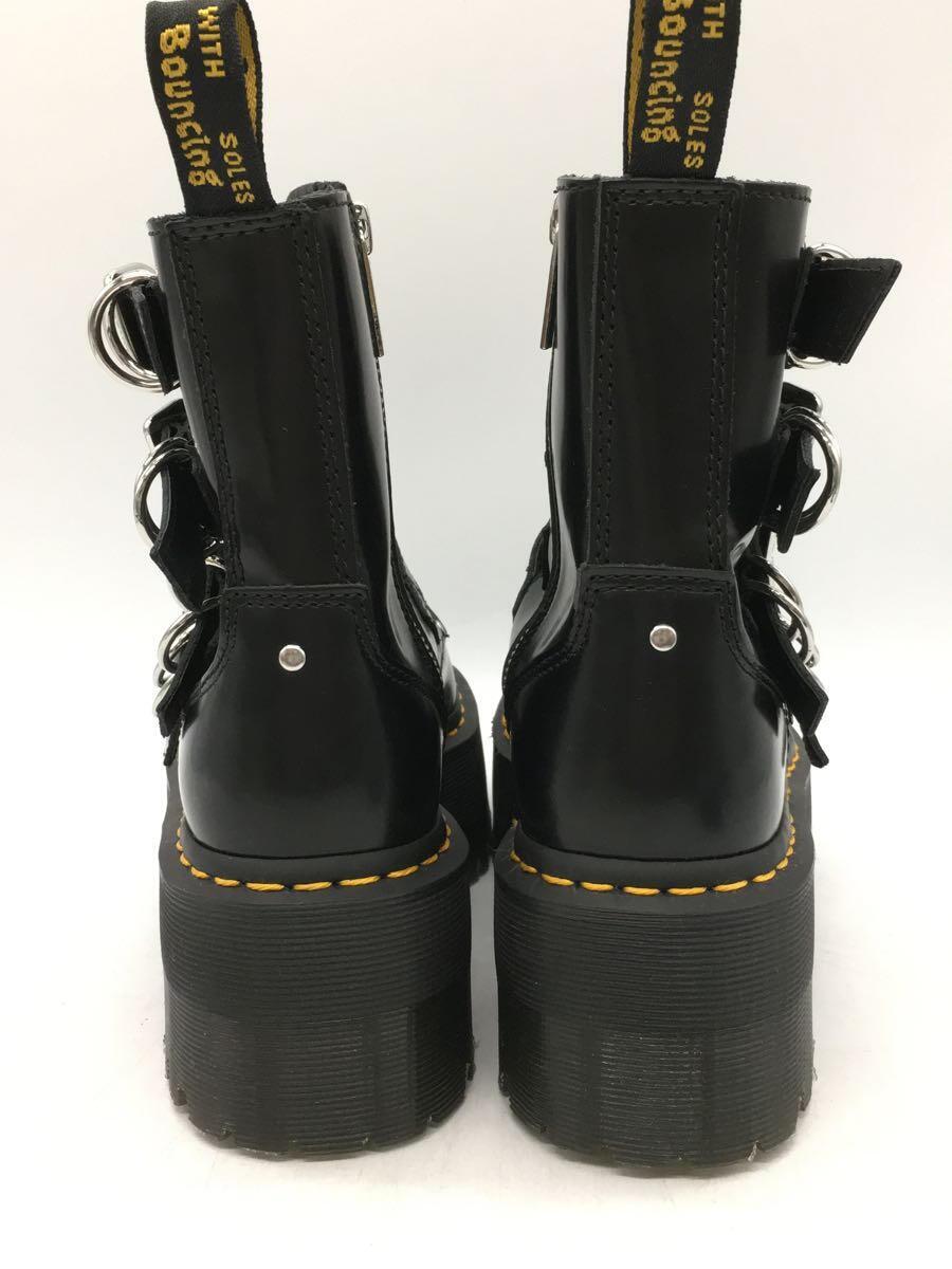 Dr.Martens◆ブーツ/UK4/ブラック/サイドジップ/厚底/JADON MAX HDW/4連ベルト_画像6