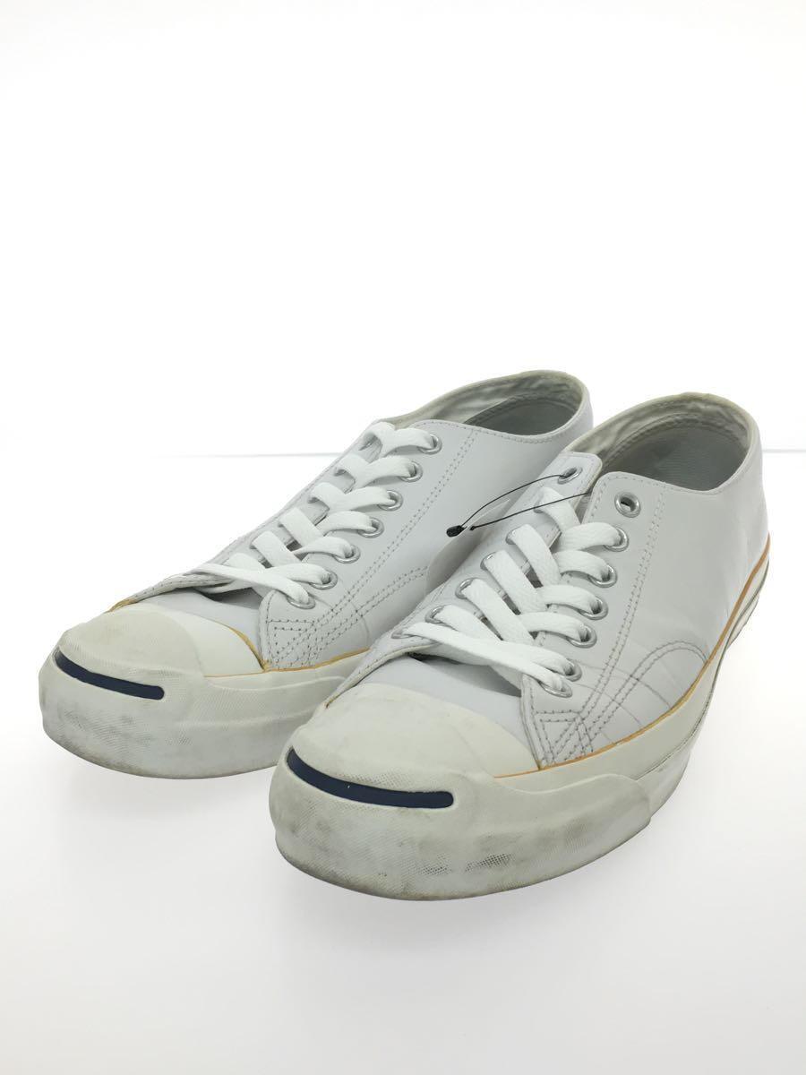 CONVERSE◆JACK PURCELL/ジャックパーセル/ローカットスニーカー/27cm/WHT/レザー_画像2