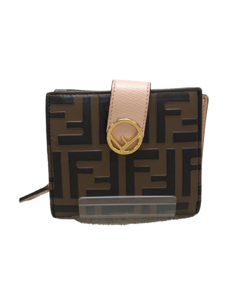 FENDI◆F IS FENDI/エフイズフェンディコンパクトウォレット/レザー/8M0386 AAII F180F