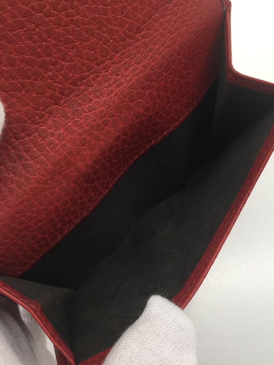 GUCCI◆2つ折り財布_インターロッキングG_レザー_レッド/レザー/RED/レディース_画像5