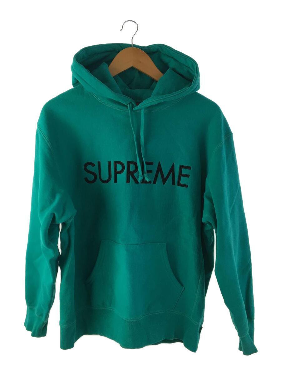 Supreme◆22AW/Capital Hooded Sweatshirt/パーカー/S/コットン/グリーン