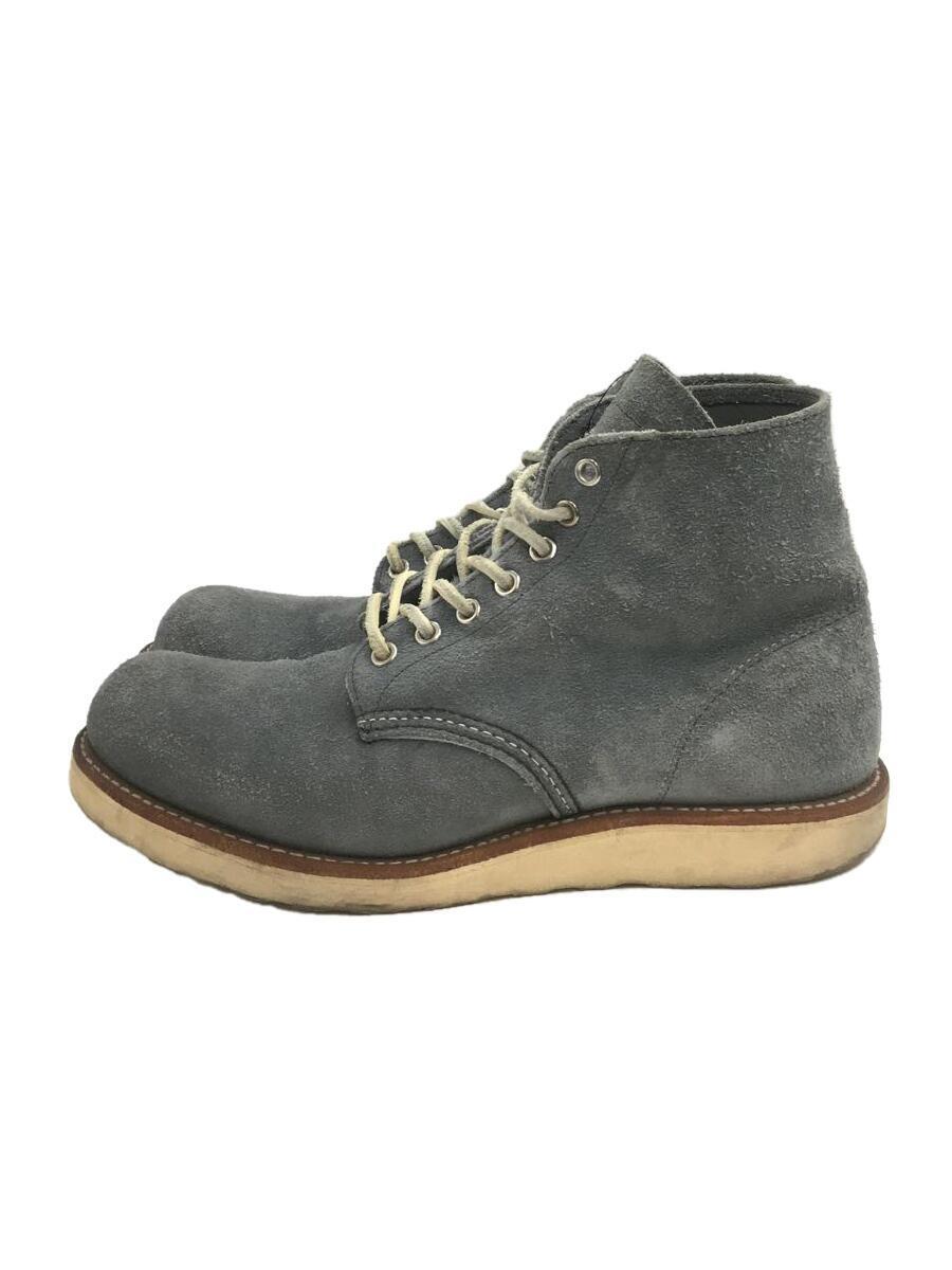 RED WING◆レースアップブーツ/26cm/GRY/スウェード/8144/状態考慮