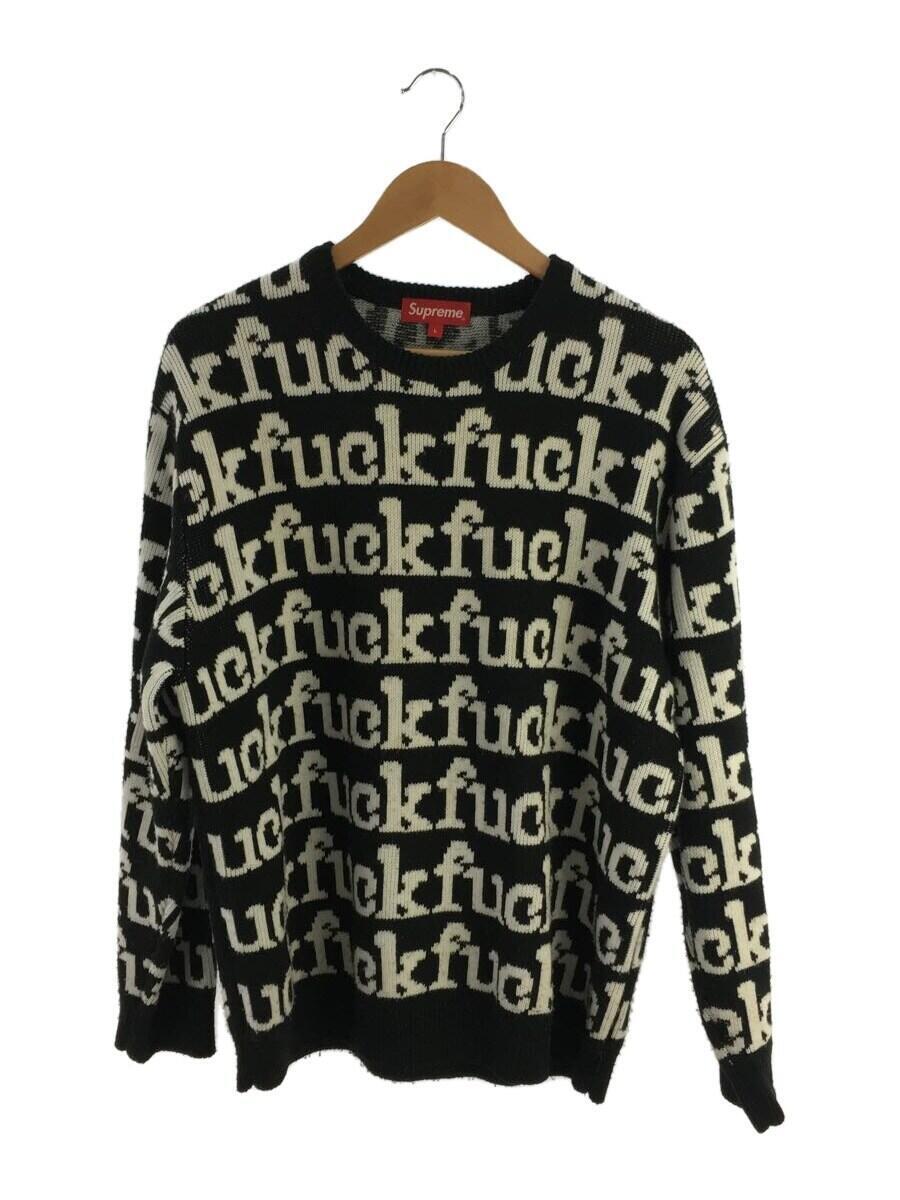 Supreme◆22SS/Fuck Sweater/セーター(厚手)/L/アクリル/ブラック