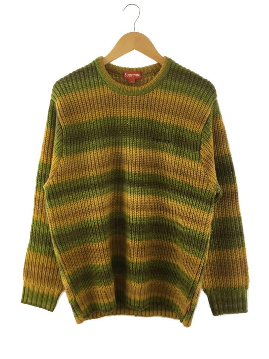 Supreme◆17AW/Ombre Stripe Sweater/セーター(厚手)/L/イエロー