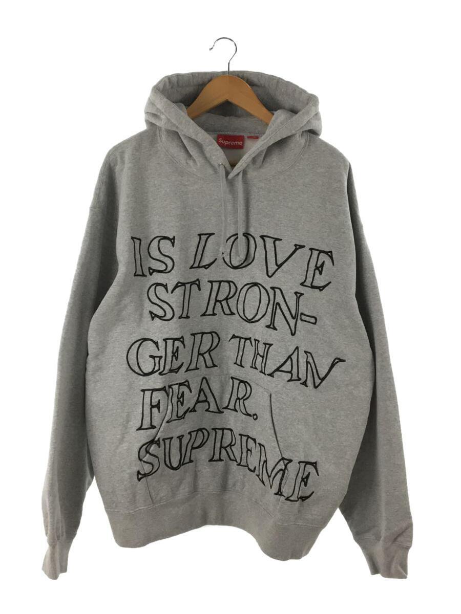 Supreme◆Stronger Than Fear Hooded Sweatshirt/XXL/コットン/GRY