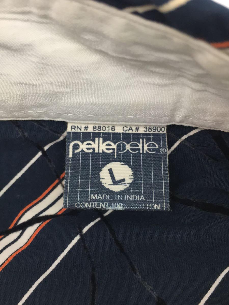 Pelle Pelle◆長袖シャツ/L/コットン/NVY_画像3