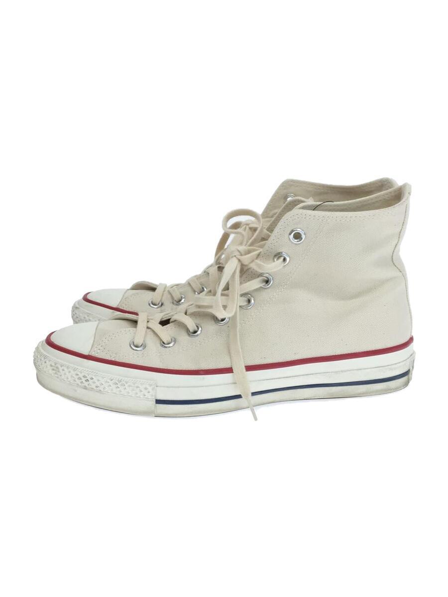 CONVERSE◆ハイカットスニーカー/8M/CRM/コットン_画像1