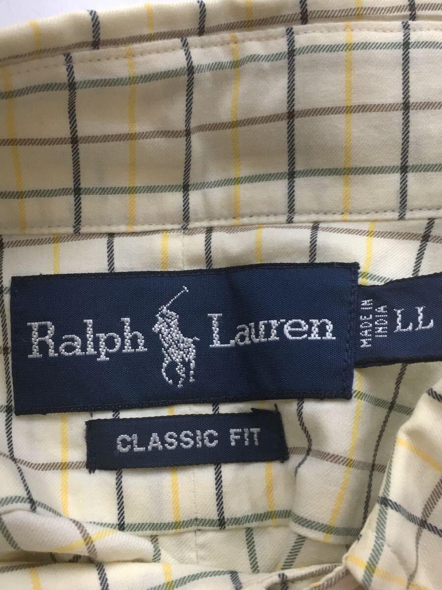 POLO RALPH LAUREN◆長袖シャツ/LL/コットン/YLW/チェック_画像3