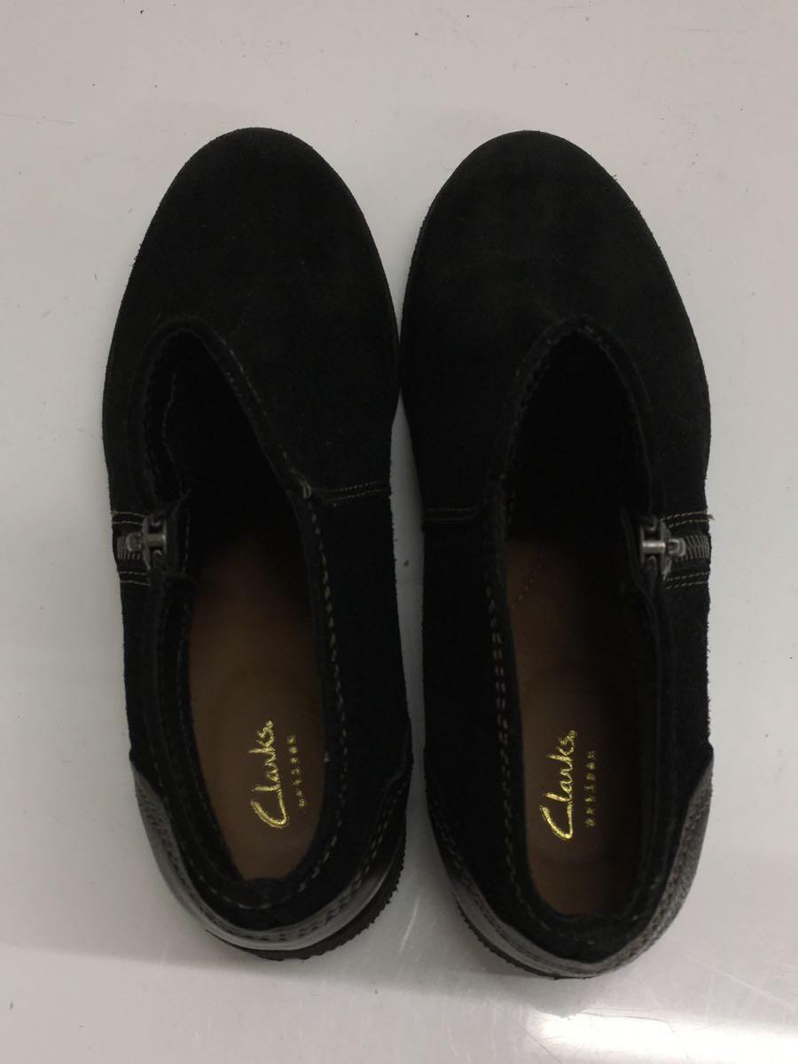 Clarks◆サイドゴアブーツ/UK4.5/ブラック/スウェード_画像3