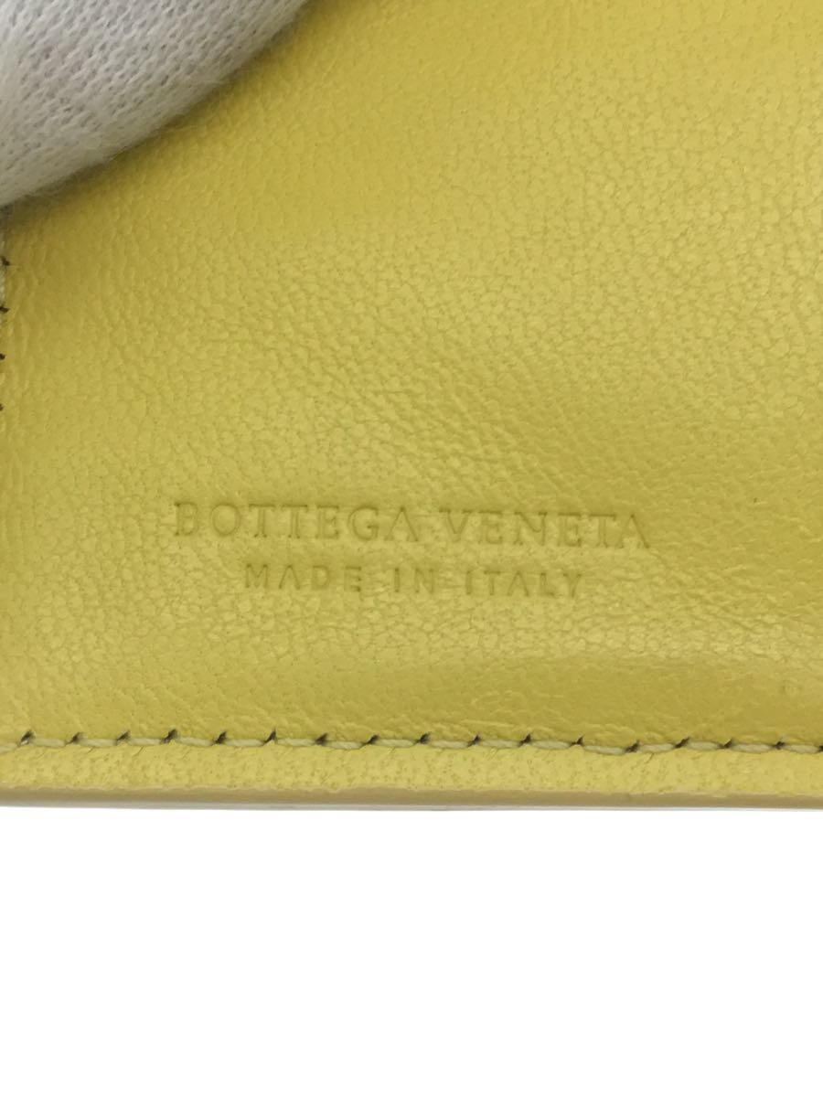 同梱不可】 BOTTEGA VENETA◇2つ折り財布/レザー/YLW/レディース 二